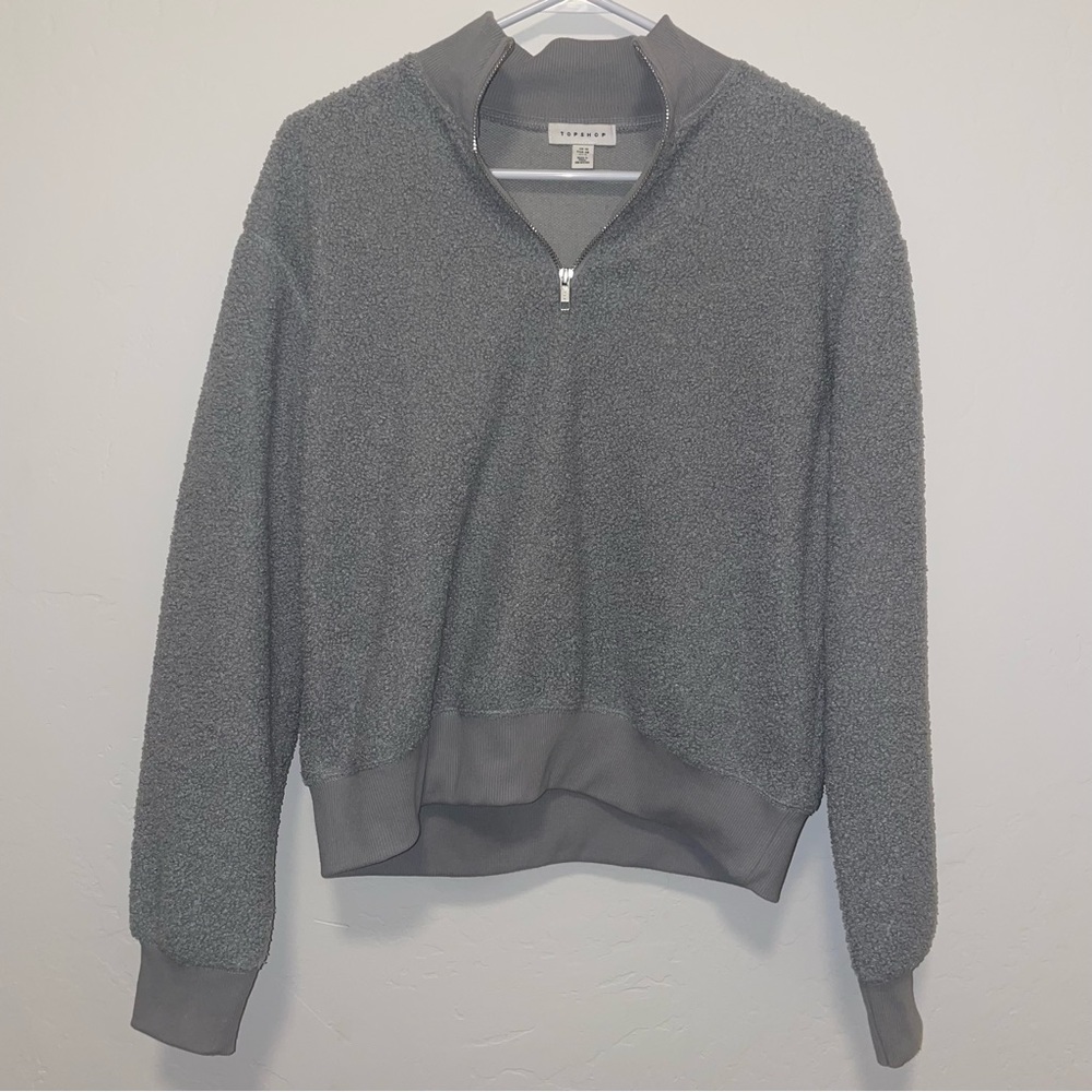 Topshop Half Zip Sweatshirt